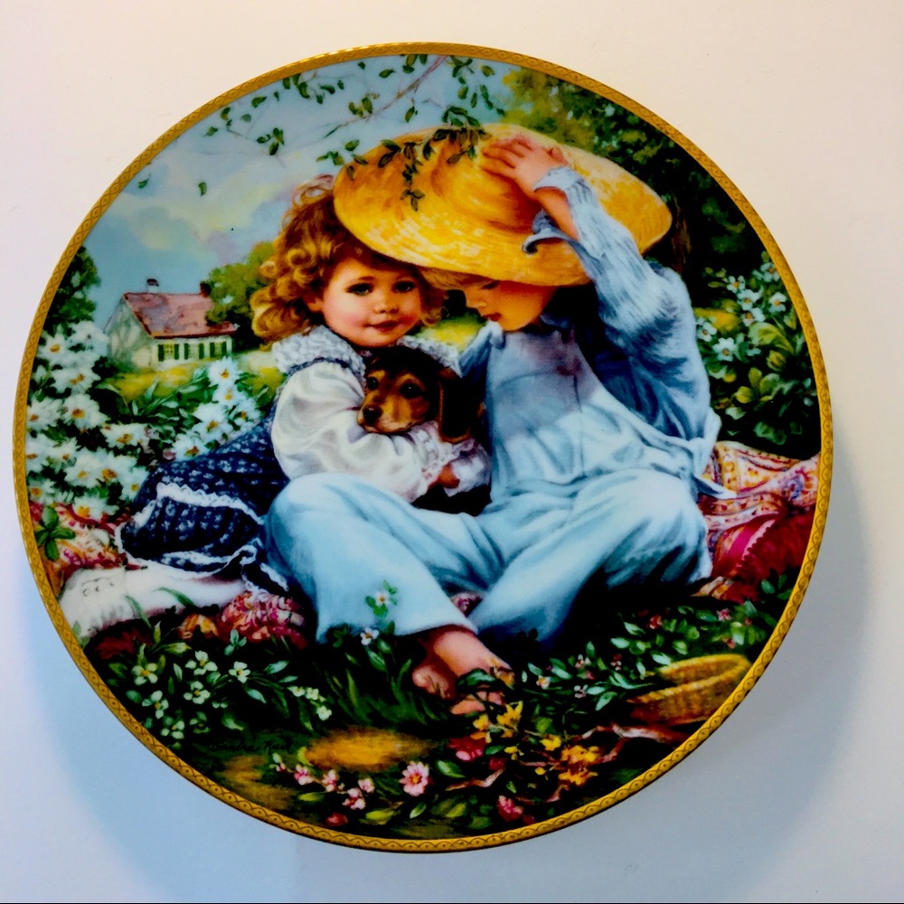 Vintage Collector Plate A Time To Love 8.5" Knowles 1989 March of Dimes